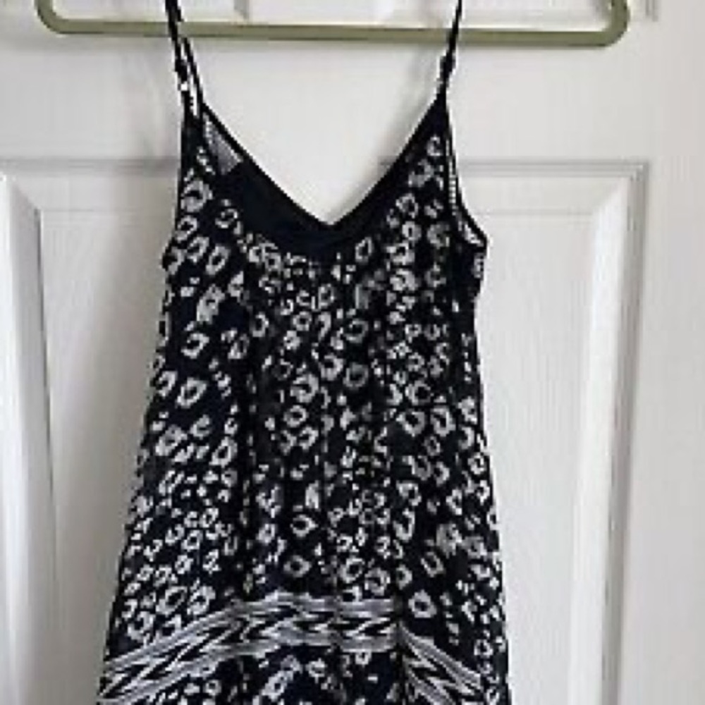 Express Chic Black and White Spaghetti Strap Dress